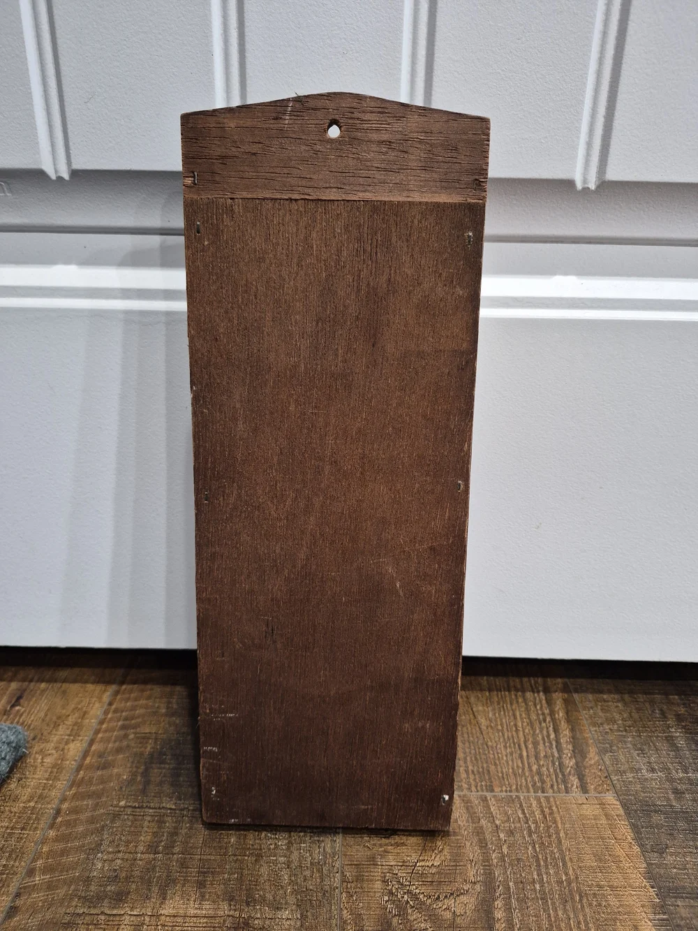 Rustic Double Pocket Wall Organizer - Dark Wood